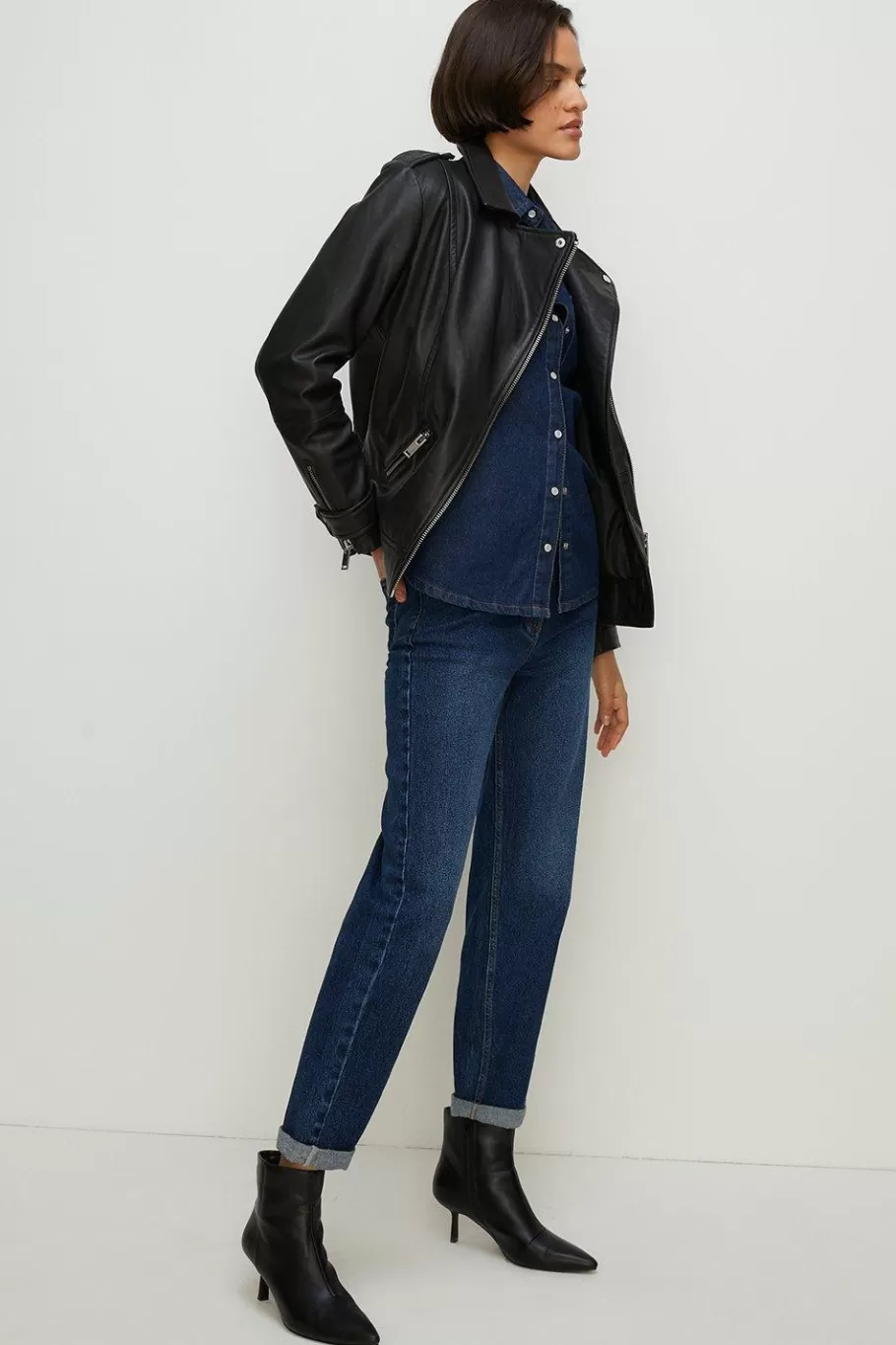 Oasis Ava Relaxed Boyfriend Jean Indigo Flash Sale