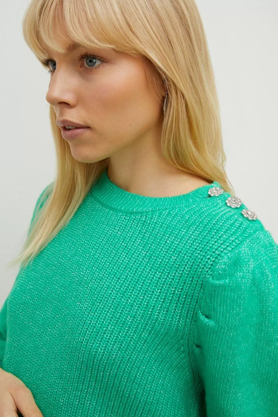 Oasis Colour Block Button Detail Jumper Multi Flash Sale