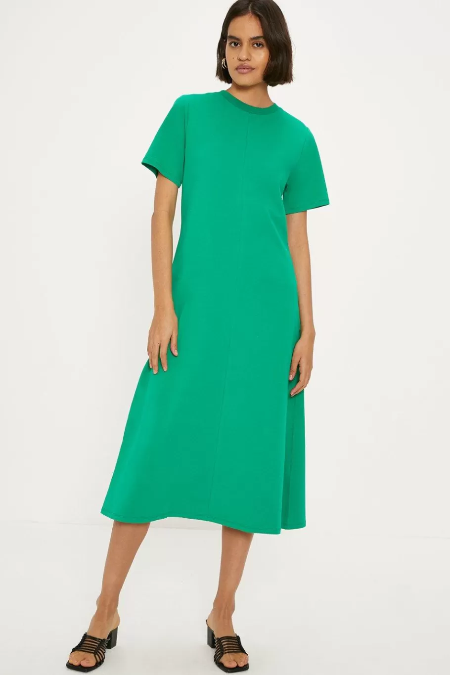 Oasis Cotton Aline T-Shirt Midi Dress Green Online