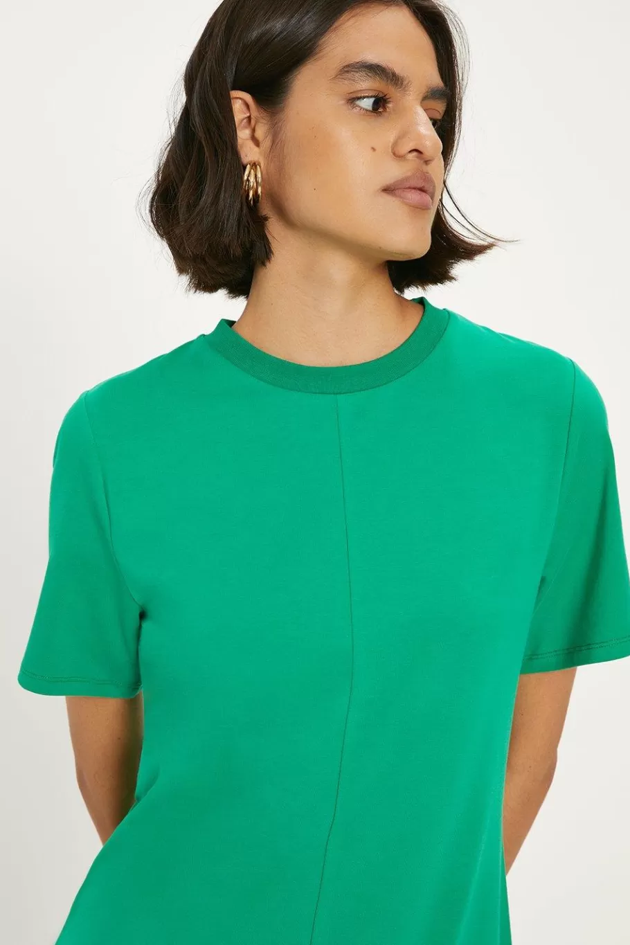 Oasis Cotton Aline T-Shirt Midi Dress Green Online