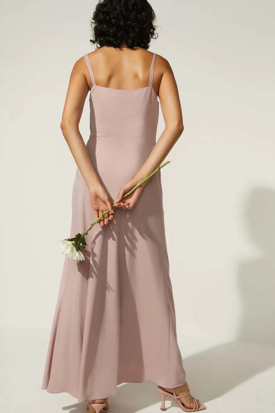 Oasis Cowl Double Strap Midi Dress Blush Outlet