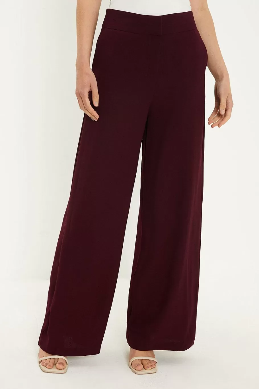 Oasis Crepe Wide Leg Trouser Black Best Sale