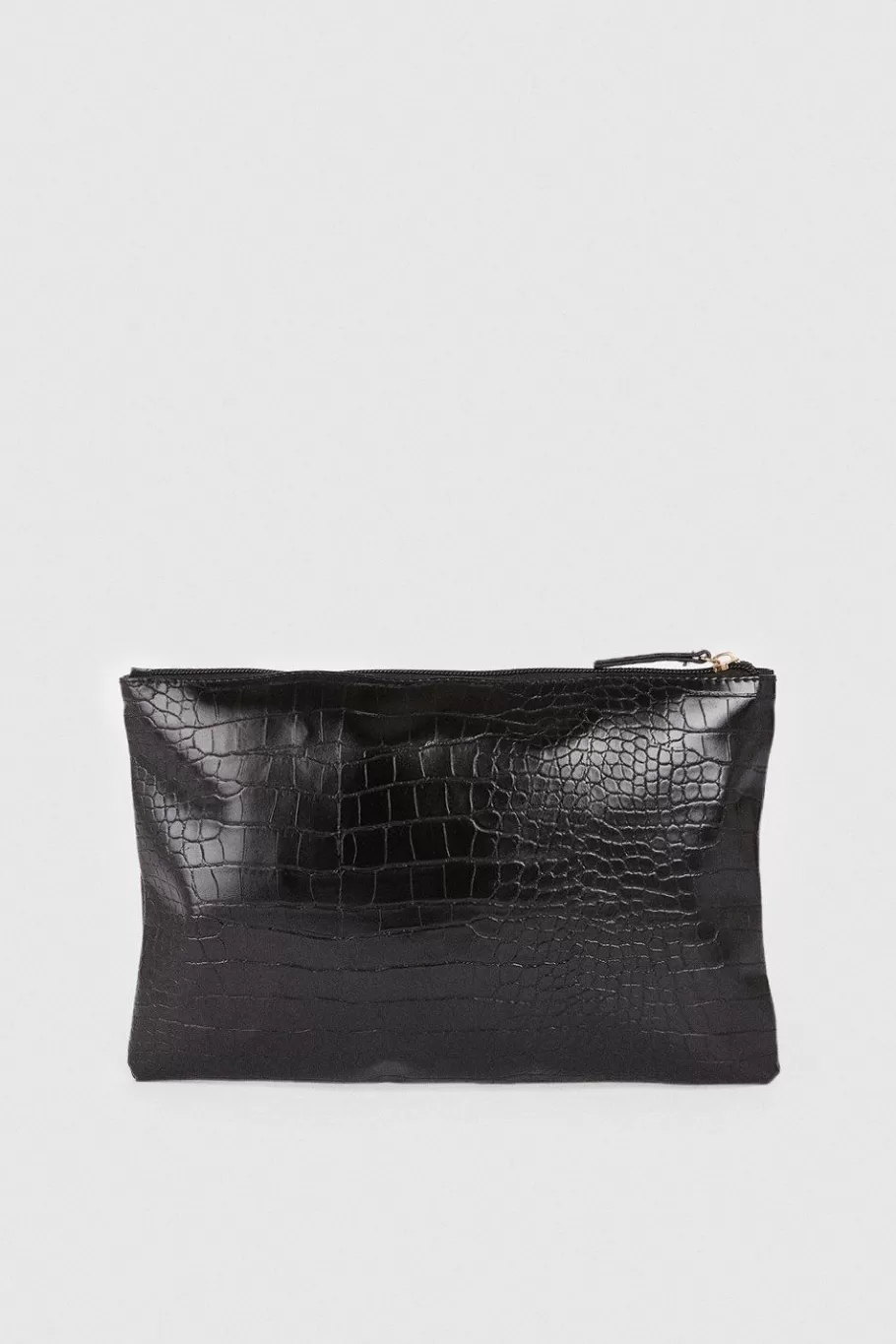 Oasis Croc Makeup Bag Black Fashion