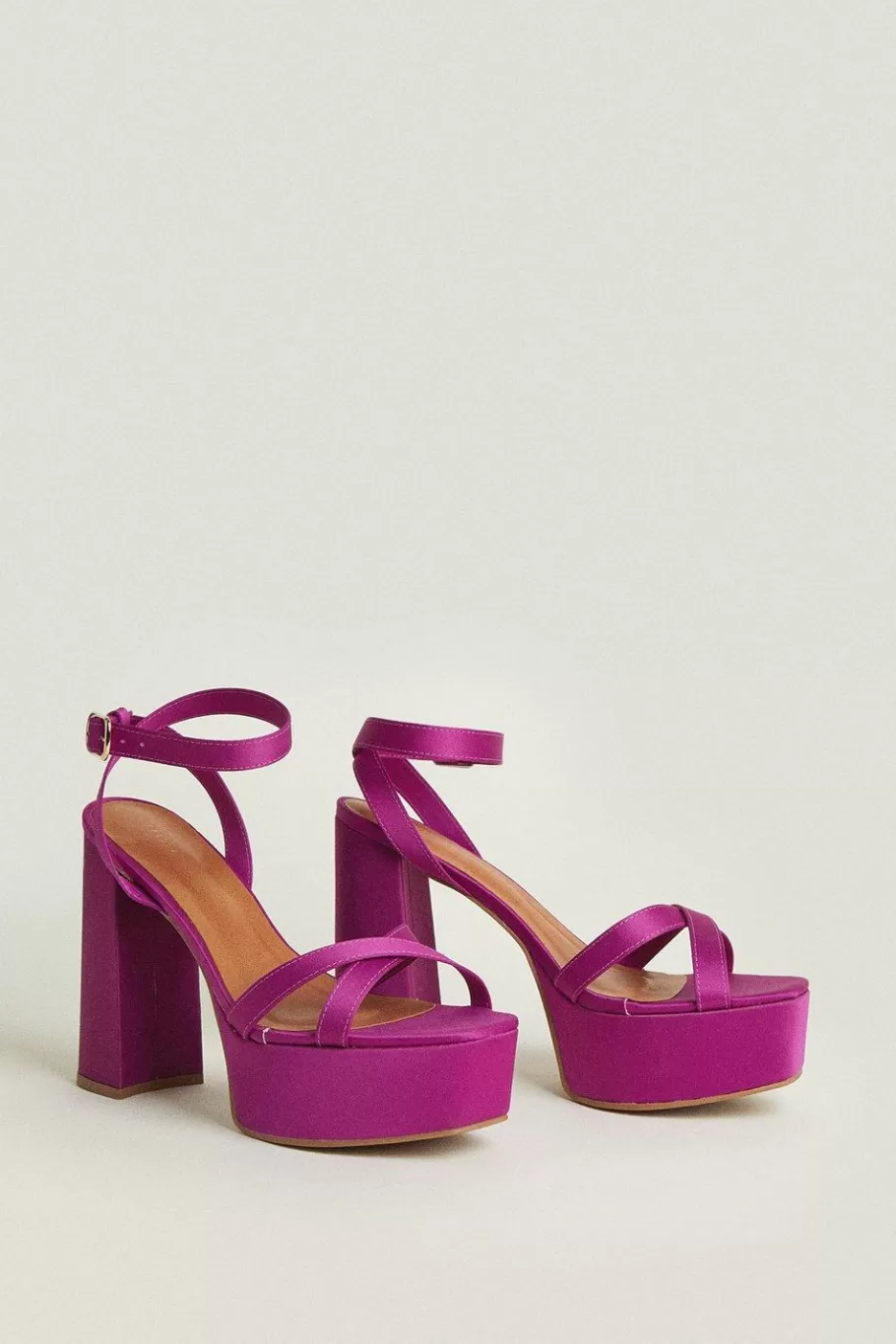 Oasis Cross Over Strap Platform Magenta Online