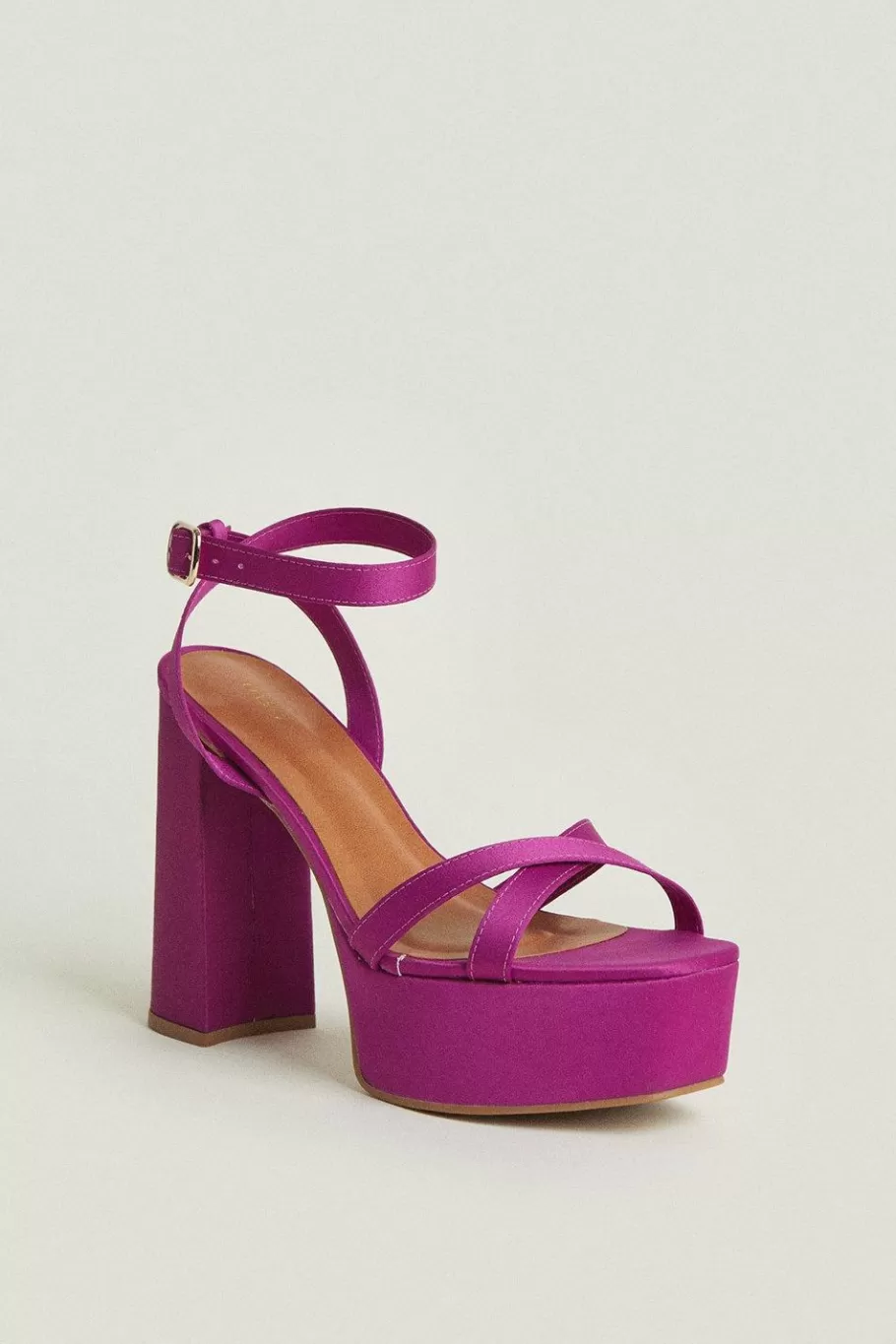 Oasis Cross Over Strap Platform Magenta Online