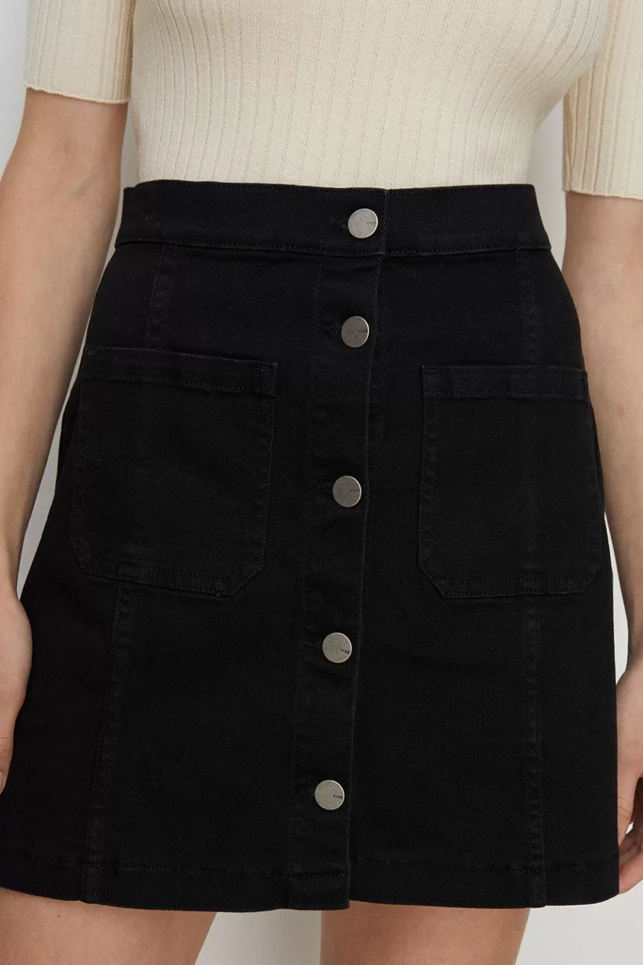 Oasis Denim Mini Skirt Black Best Sale