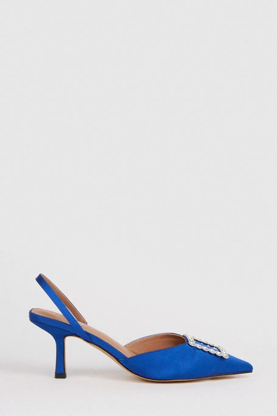 Oasis Diamante Sling Back Court Shoes Cobalt New