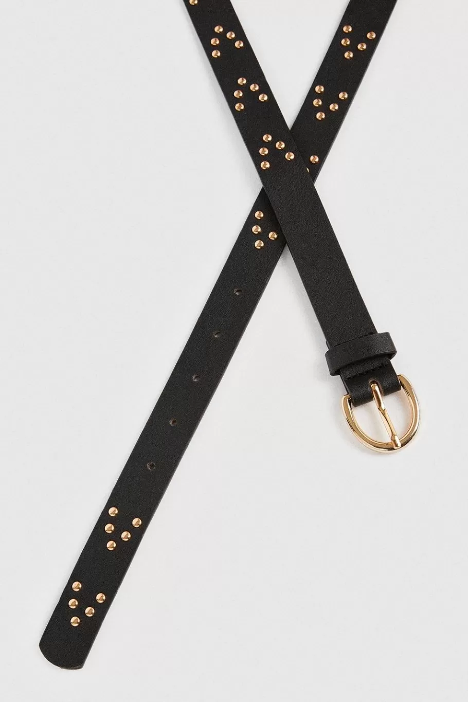 Oasis Faux Leather Stud Detail Belt Black Store