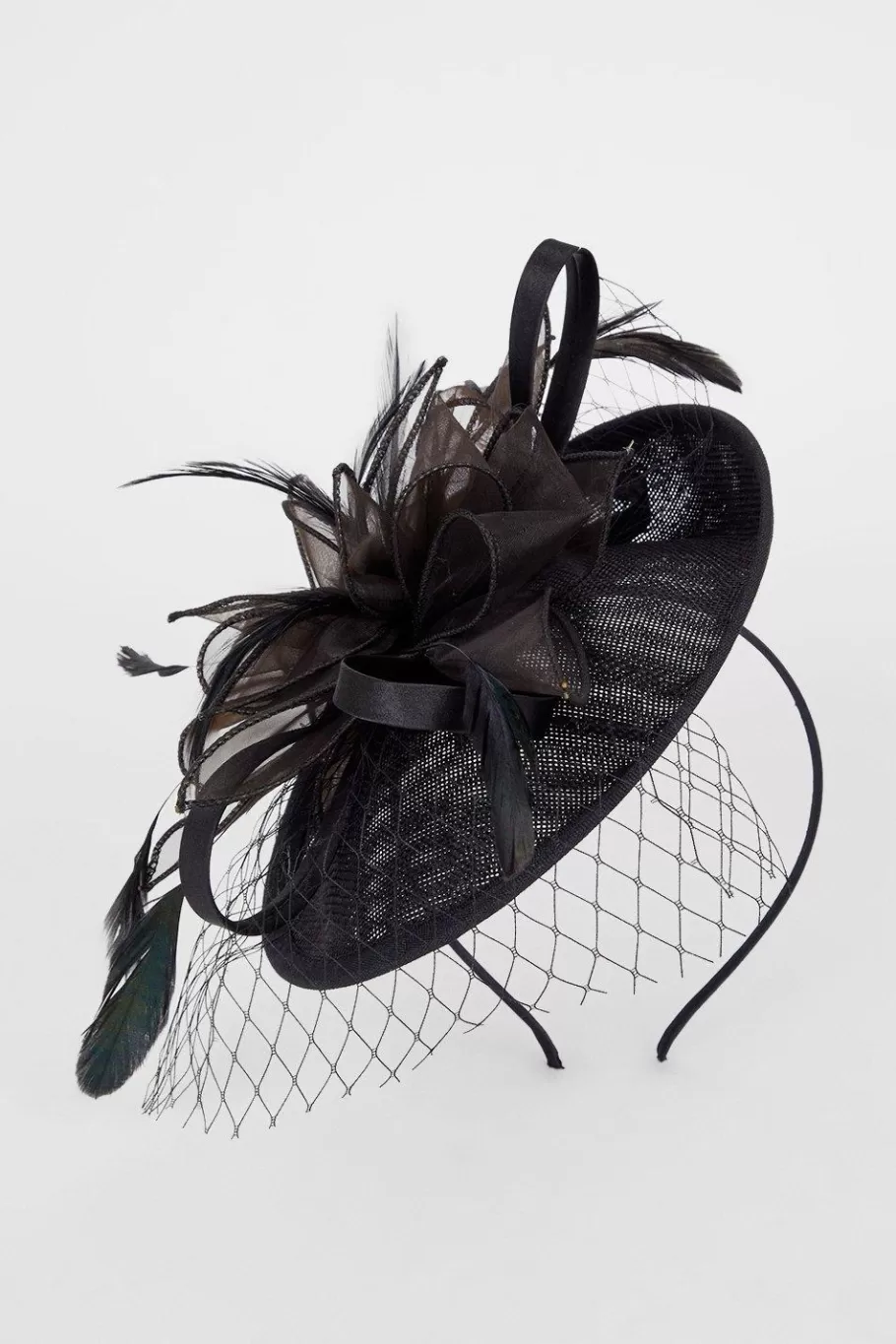 Oasis Flower And Feather Disk Fascinator Black Store