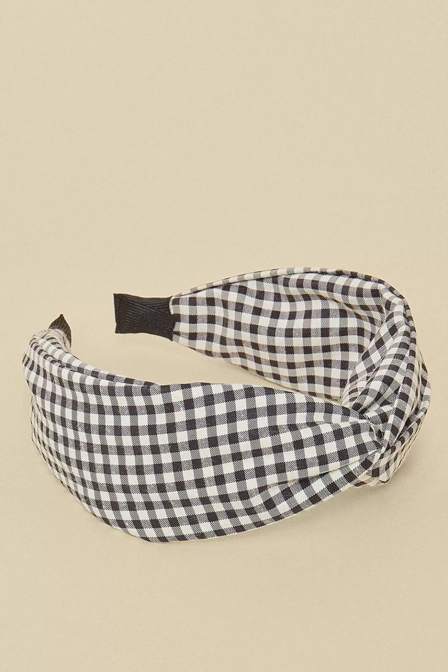 Oasis Gingham Knot Headband Blue Online