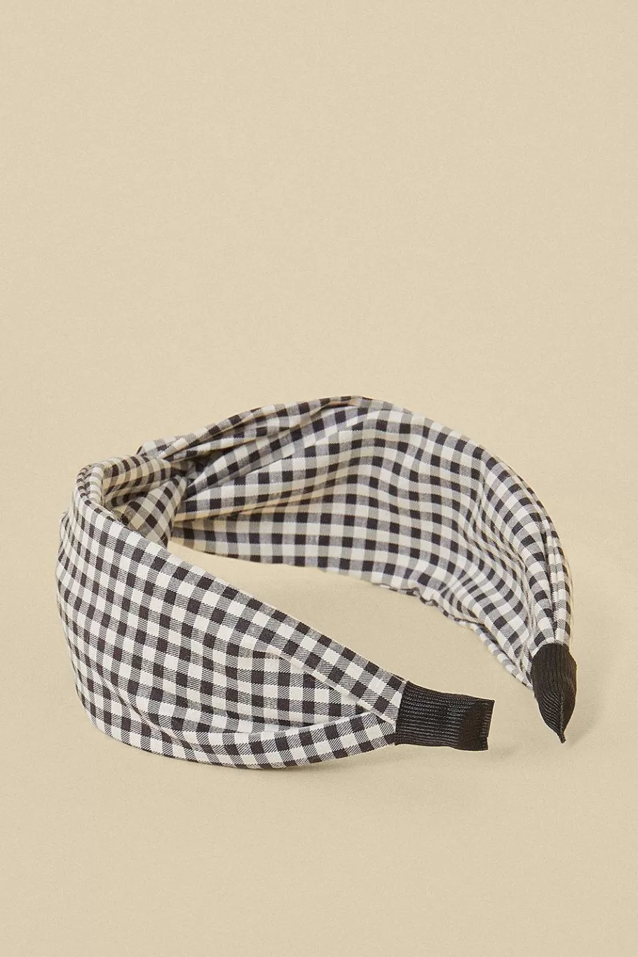 Oasis Gingham Knot Headband Blue Online