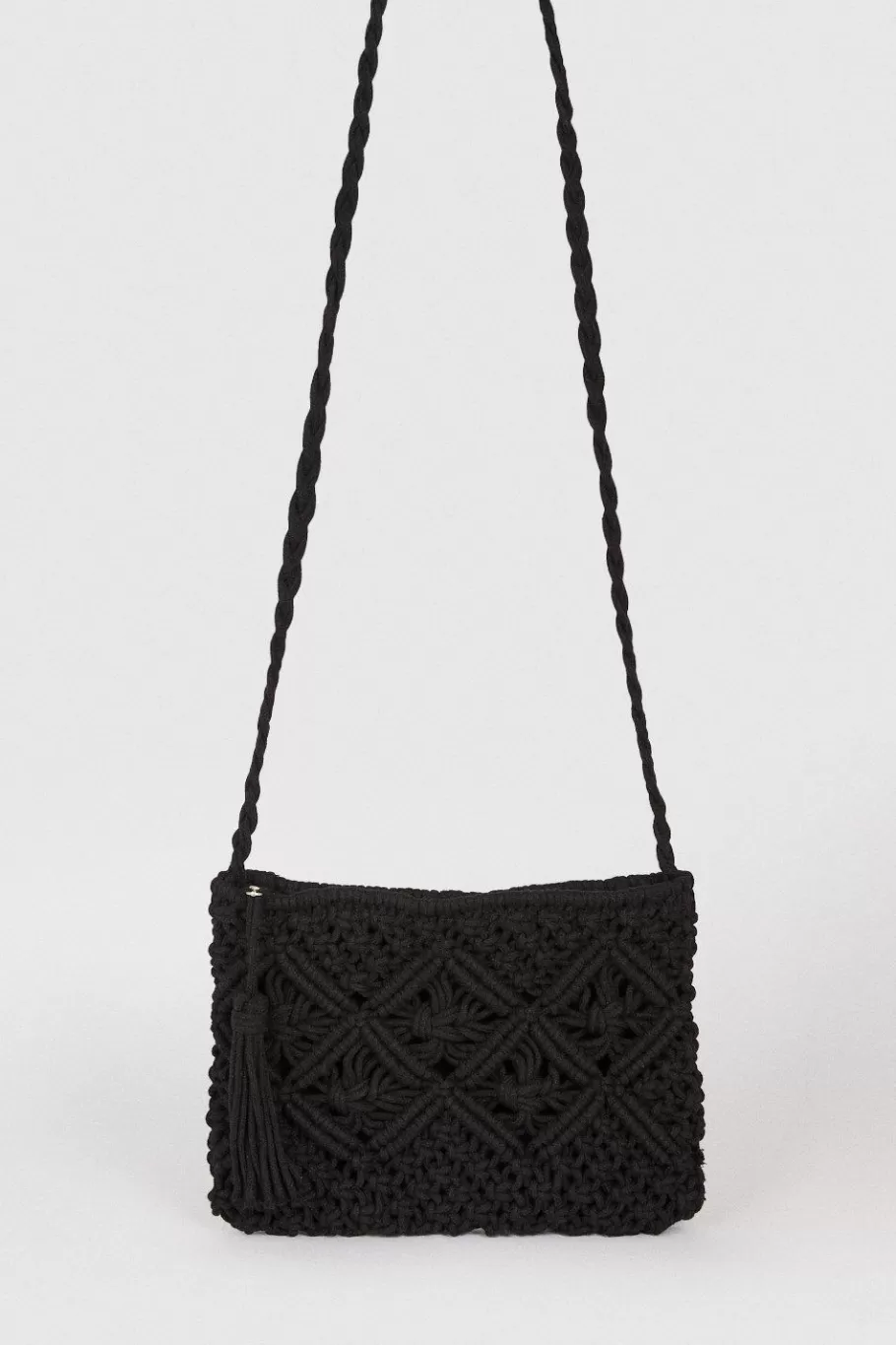 Oasis Hand Crotchet Detail Bag Black Sale