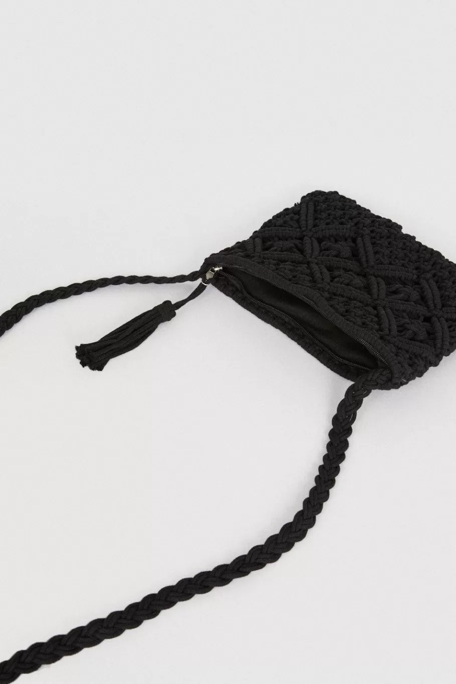 Oasis Hand Crotchet Detail Bag Black Sale