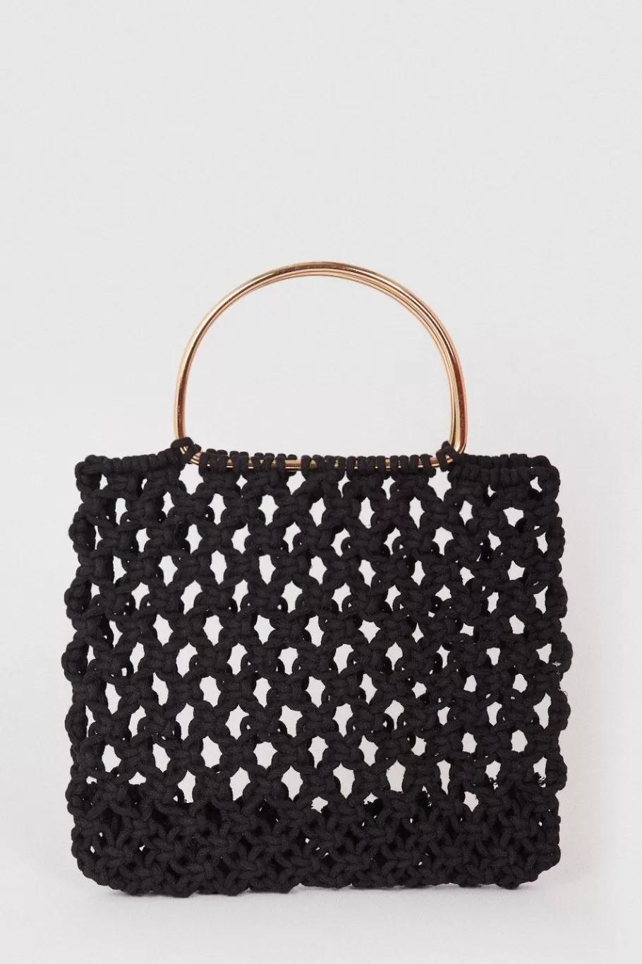 Oasis Hand Crotchet Ring Handlebag Black Best Sale