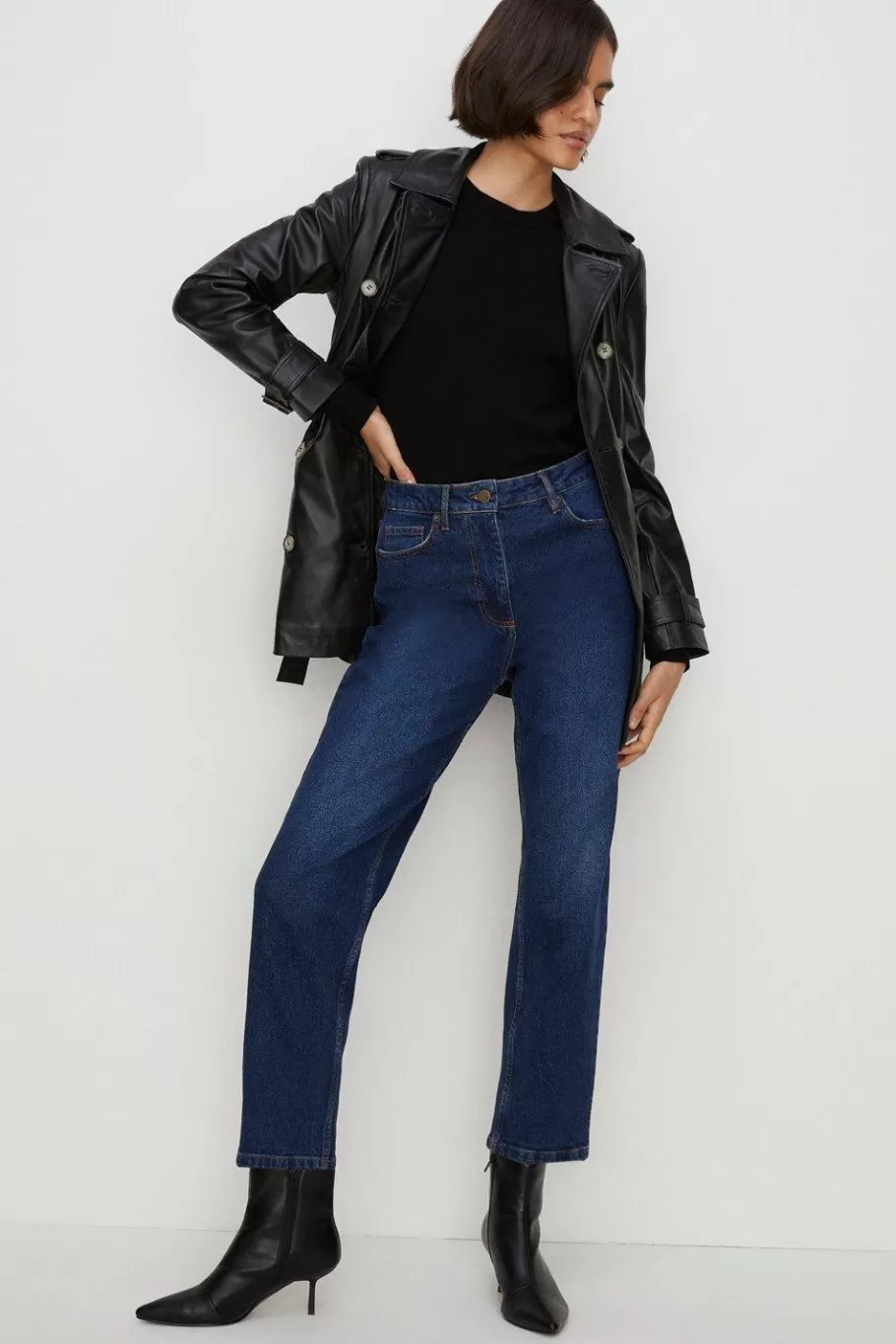 Oasis Ivy Barrel Leg Jean Indigo Best Sale