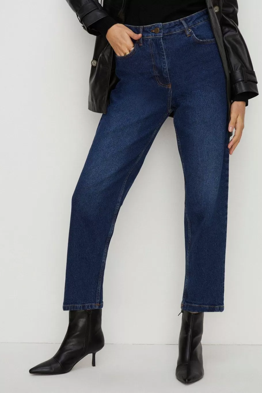 Oasis Ivy Barrel Leg Jean Indigo Best Sale