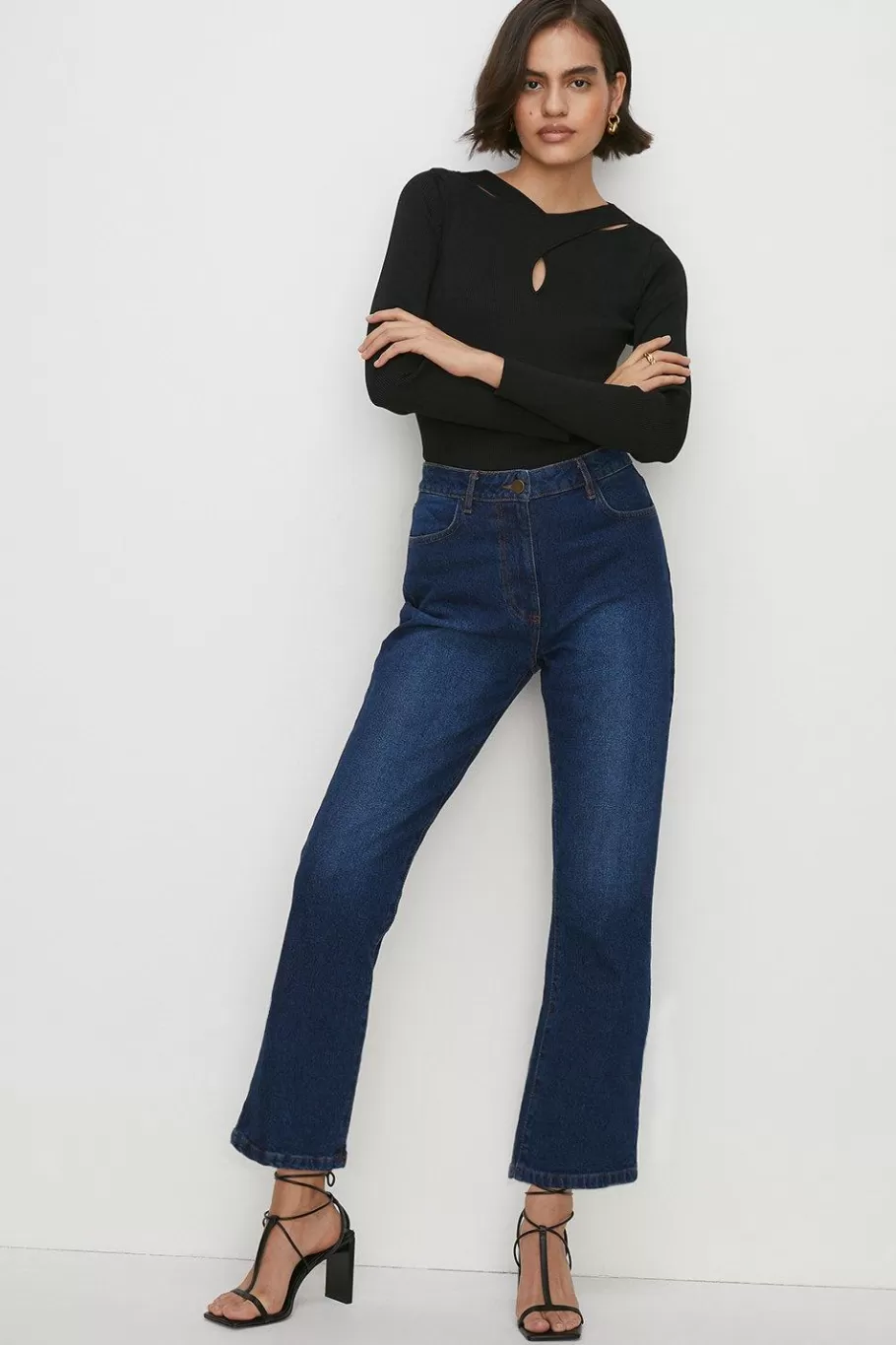 Oasis Josie Kick Flare Jean Indigo Sale