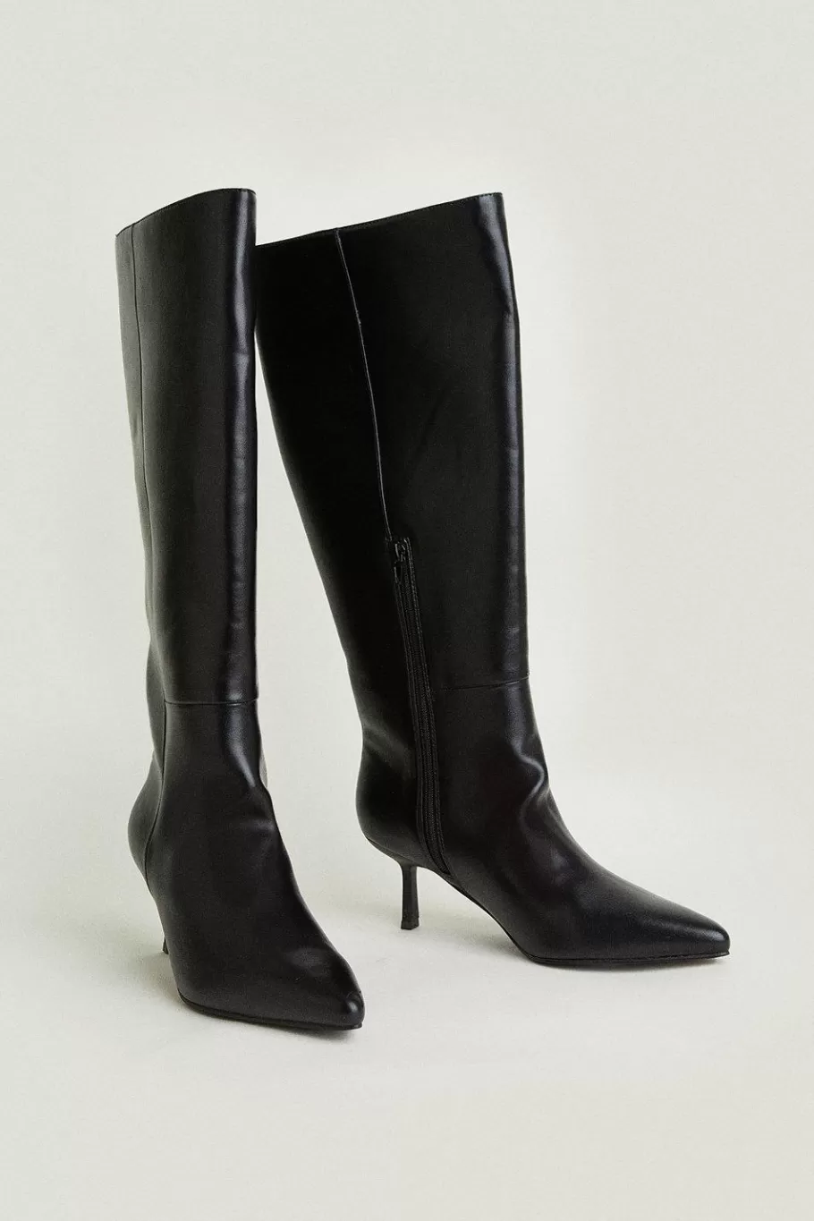 Oasis Knee High Stiletto Boot Black Sale