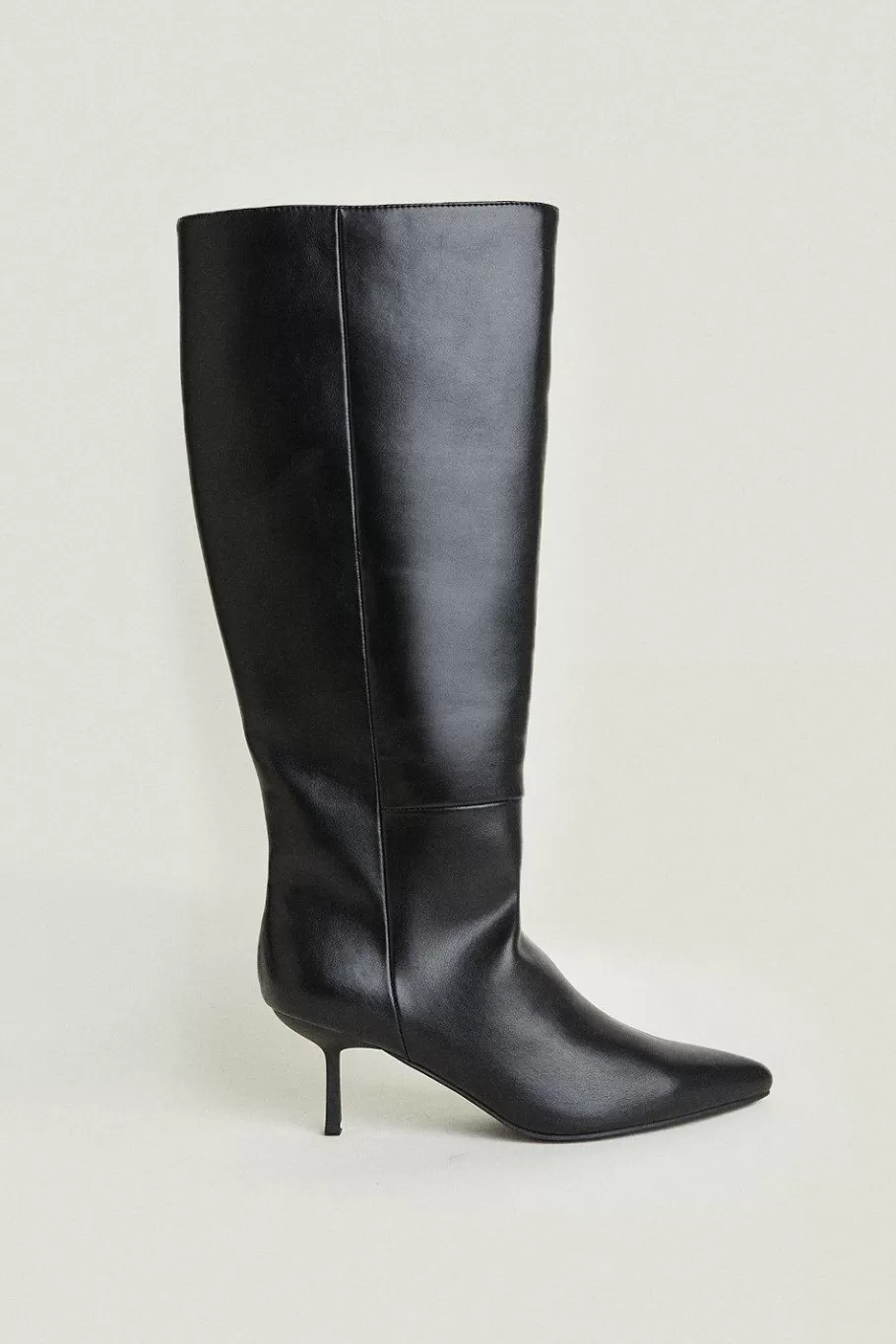 Oasis Knee High Stiletto Boot Black Sale