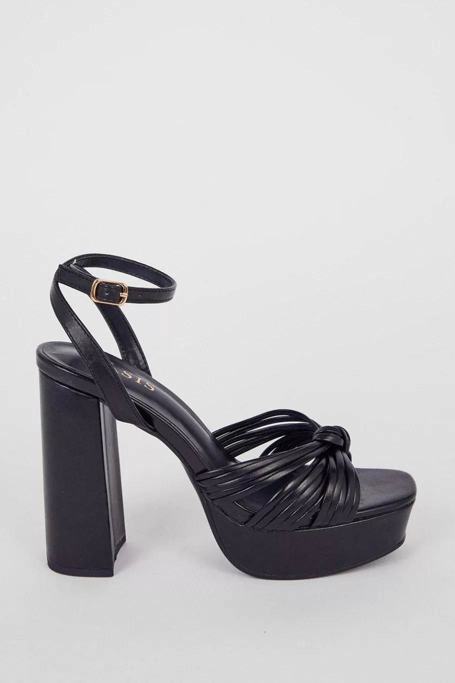 Oasis Knot Detail Platform Heel Black Discount