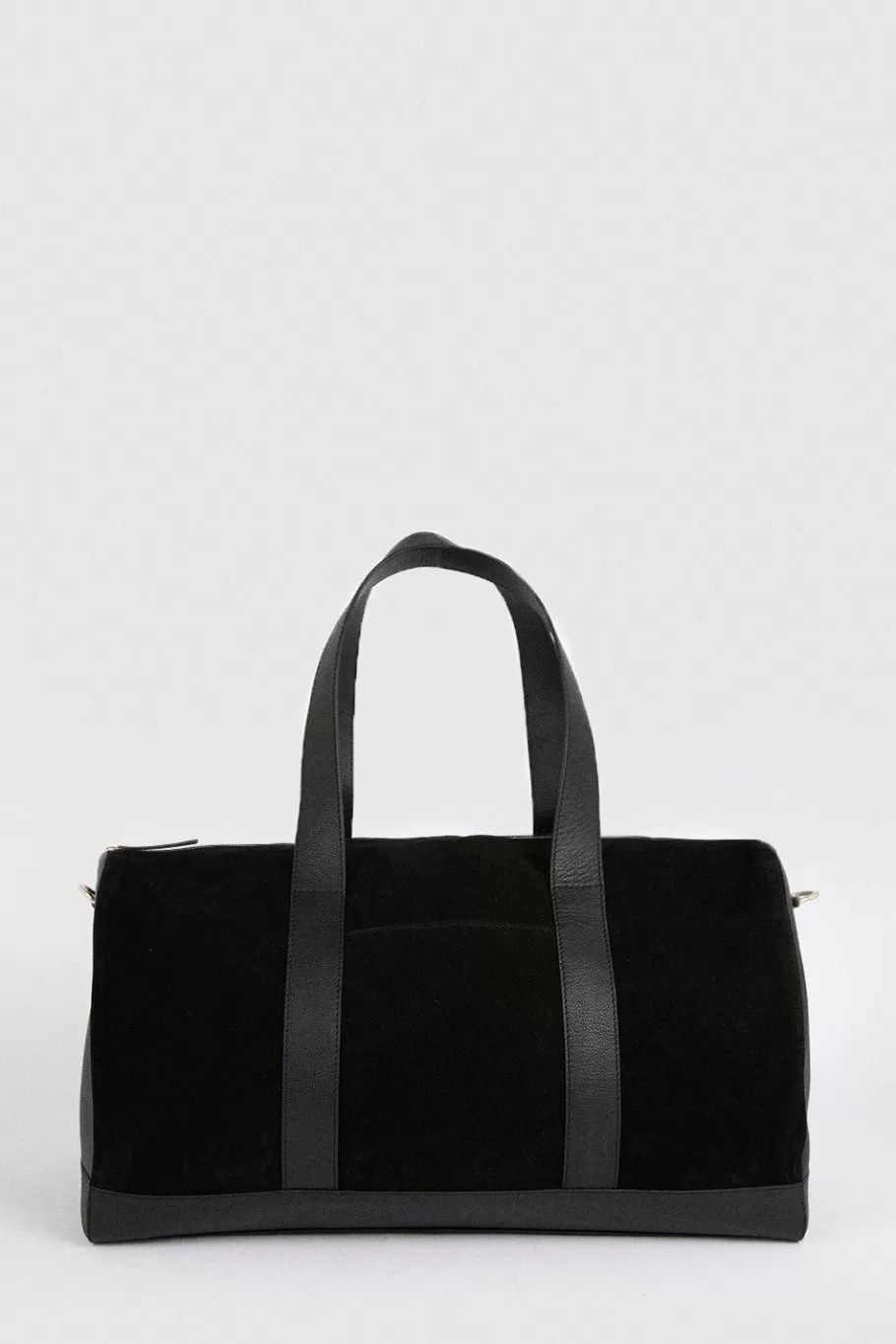 Oasis Leather And Suede Detail Holdall Weekend Bag Black Fashion