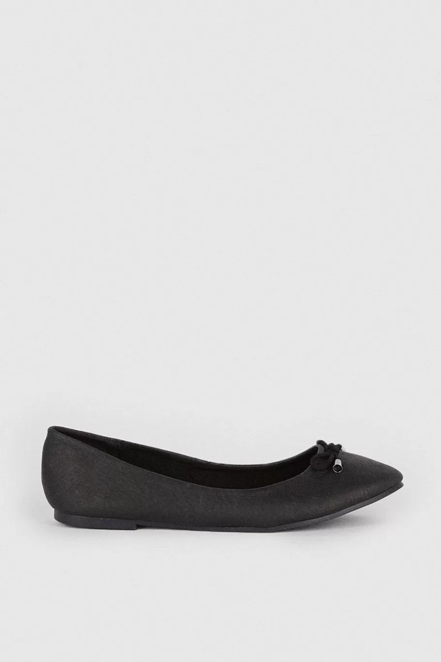 Oasis Leather Bow Ballet Pump Black Online