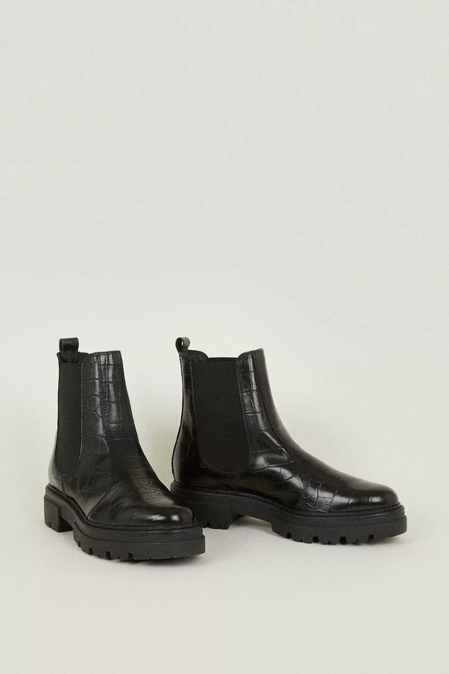 Oasis Leather Chelsea Ankle Boot Black Outlet