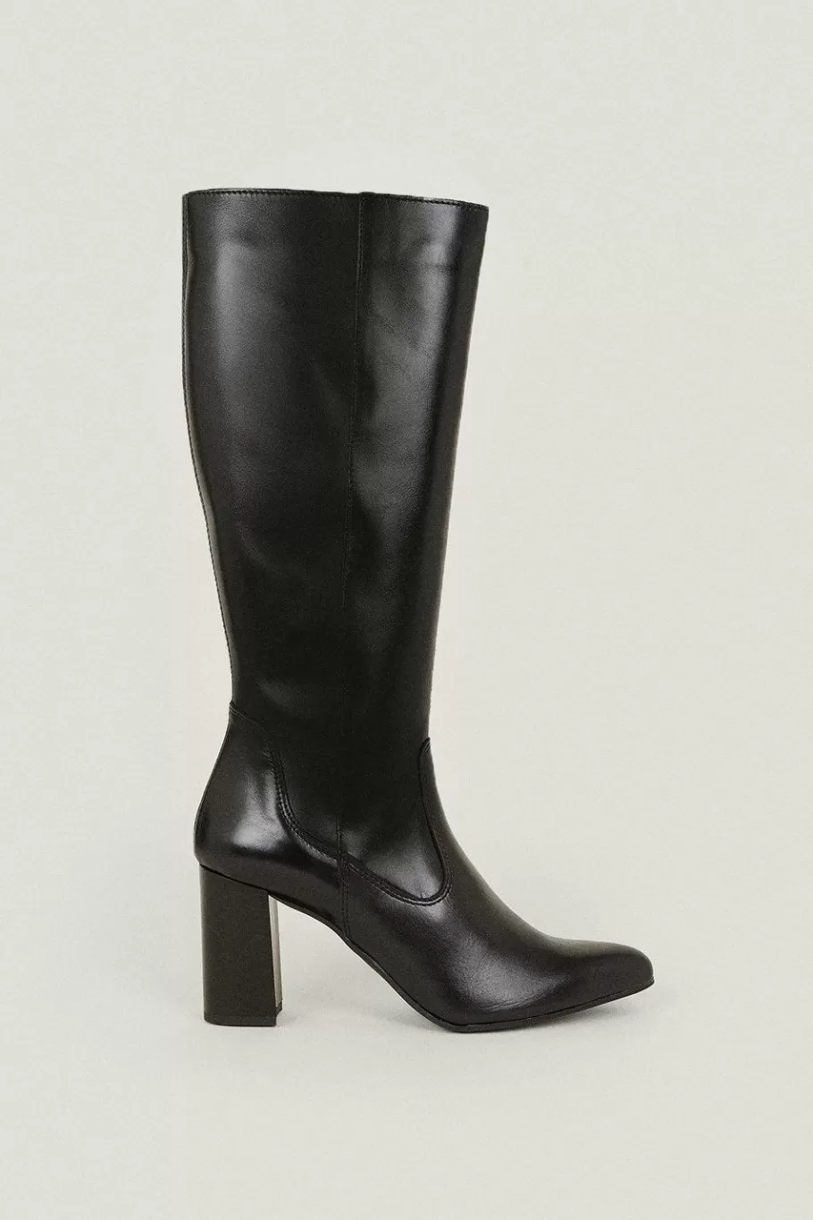 Oasis Leather Knee High Boots Black Best Sale