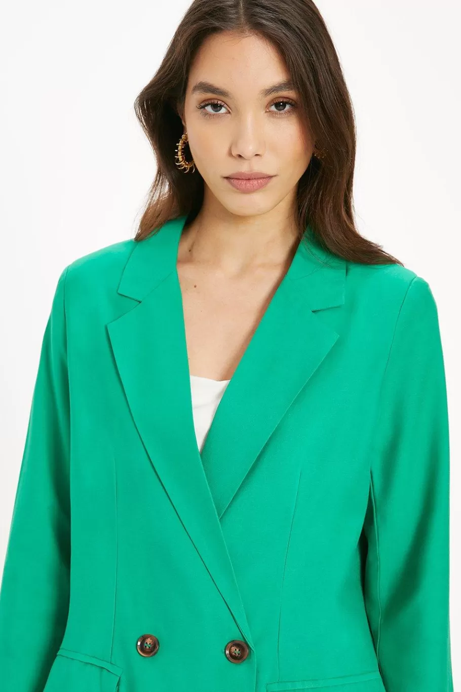 Oasis Linen Look Tailored Blazer Green Online