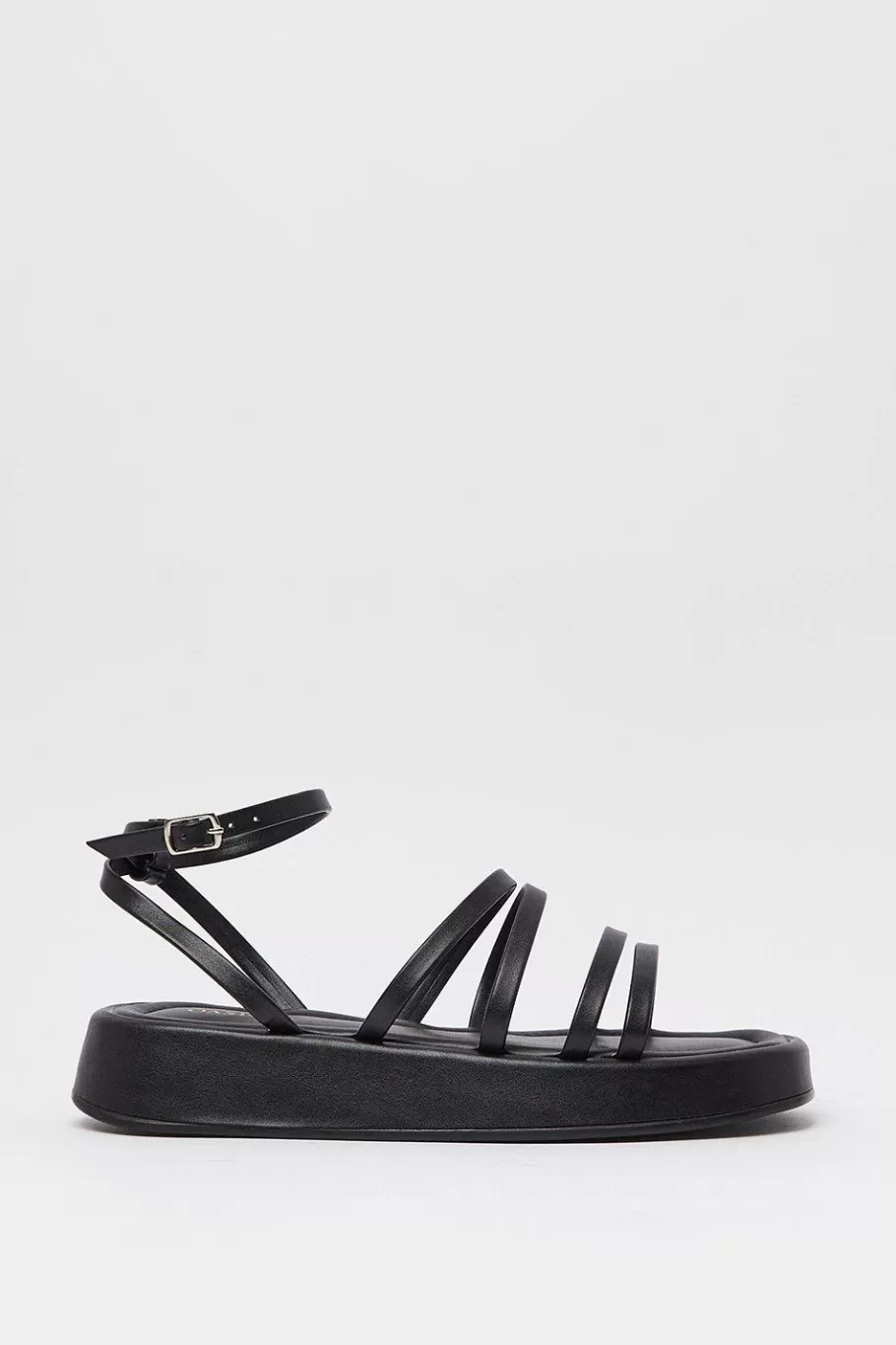 Oasis Multi Strap Flatform Sandal Black Fashion