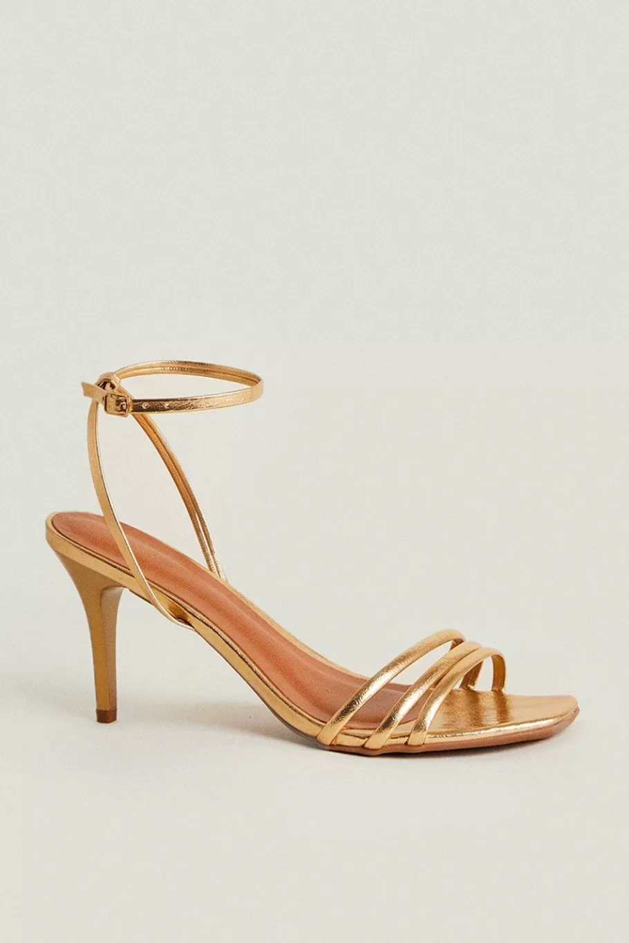 Oasis Multi Strap Heeled Sandals Gold Store