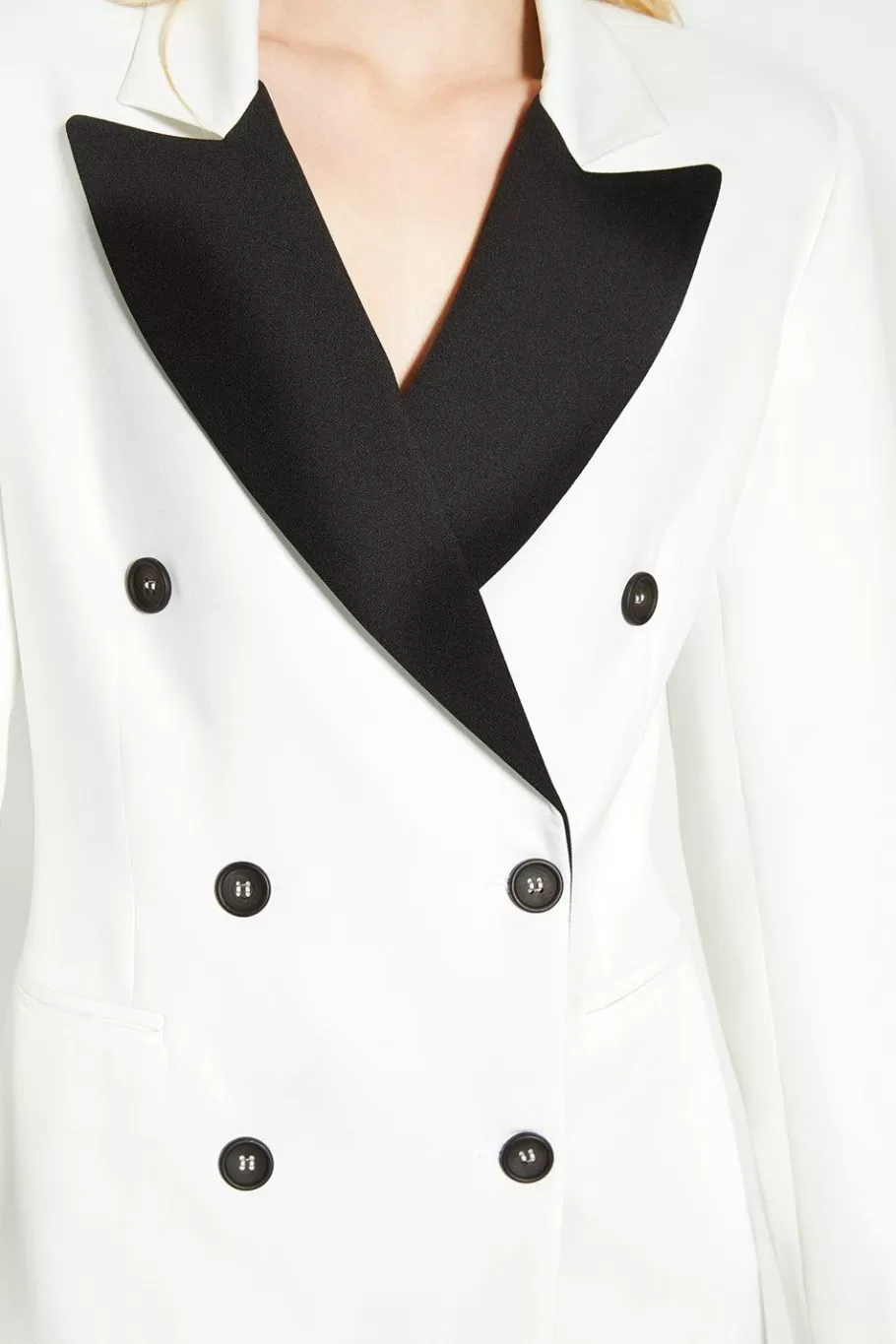 Oasis Petite Contrast Blazer Dress Mono Outlet