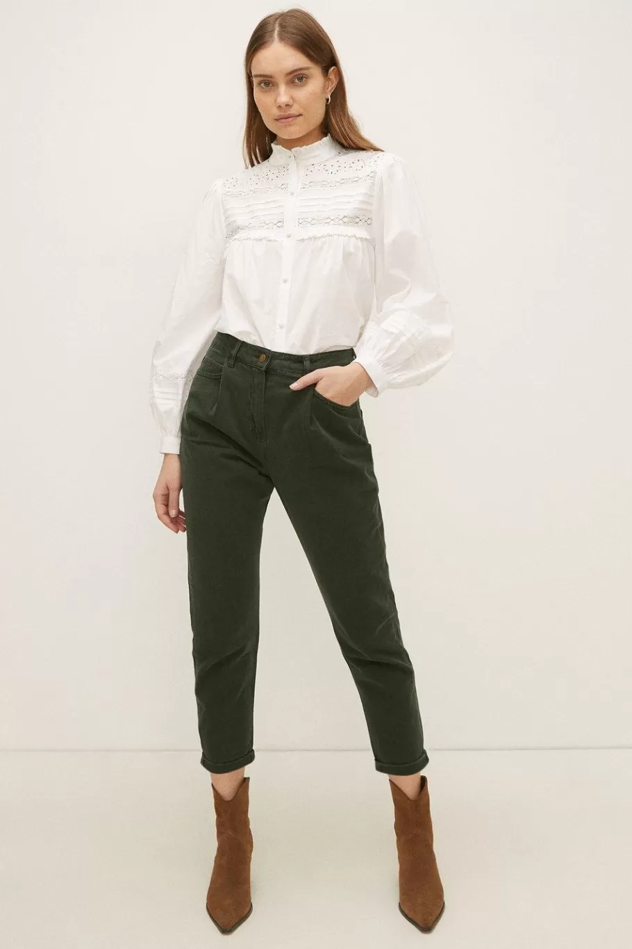 Oasis Petite Mom Jean Khaki Online