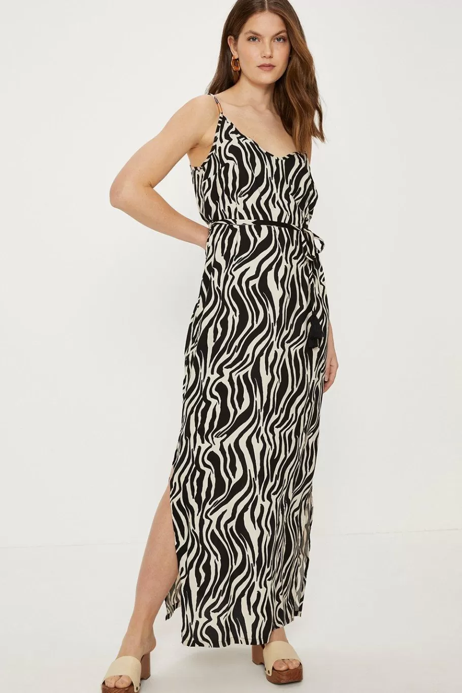 Oasis Petite Print Strappy Maxi Dress Zebra Store