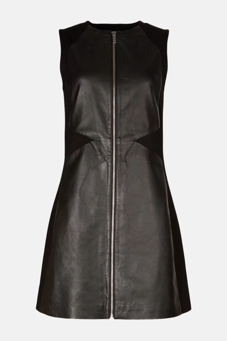 Oasis Ponte Leather Mix Dress Black Sale