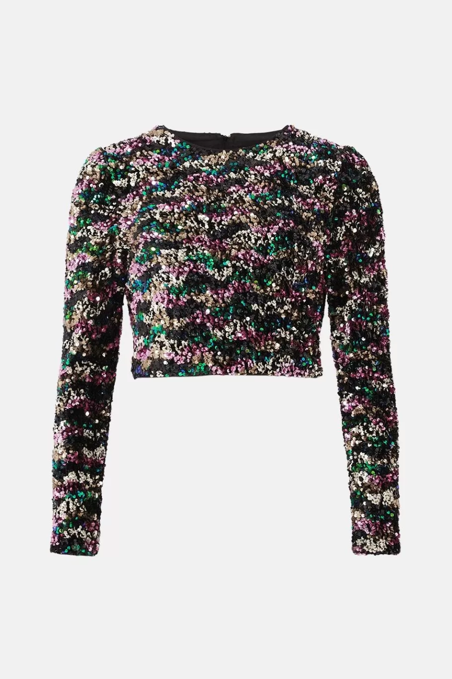 Oasis Premium Mixed Sequin Long Sleeve Top Multi Discount