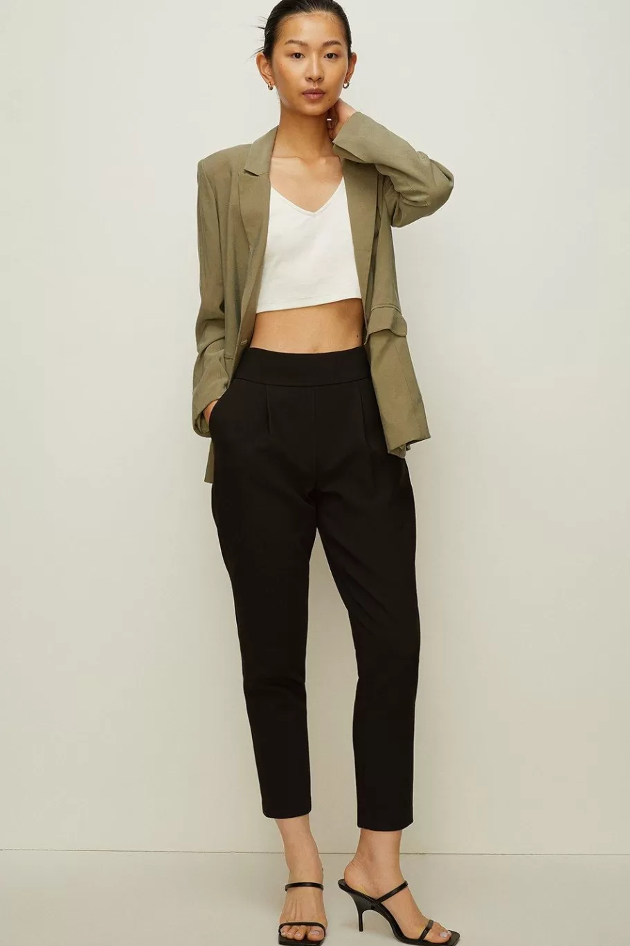 Oasis Premium Slim Leg Trouser Ivory Online