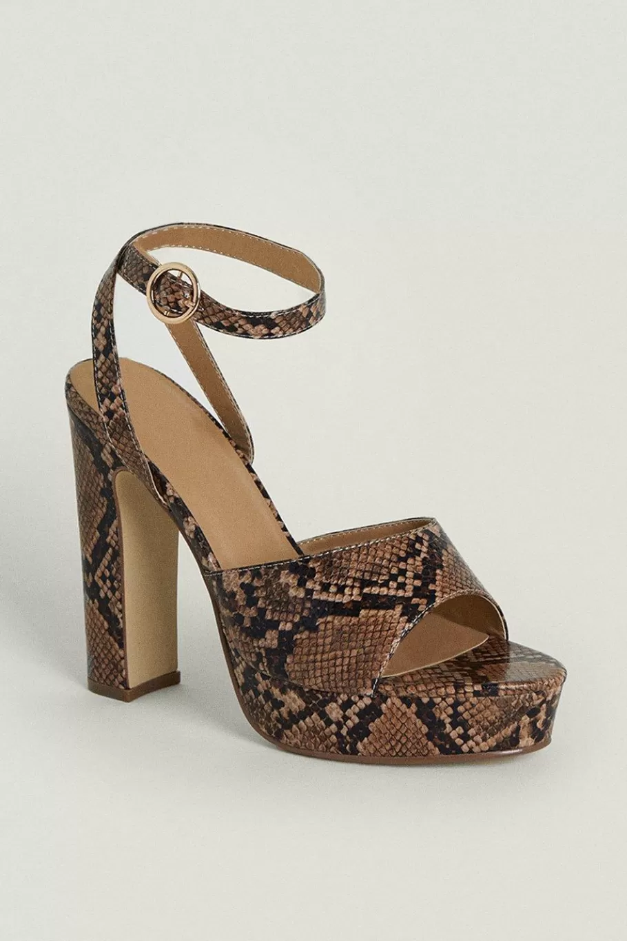 Oasis Print Platform Sandals Snake Sale