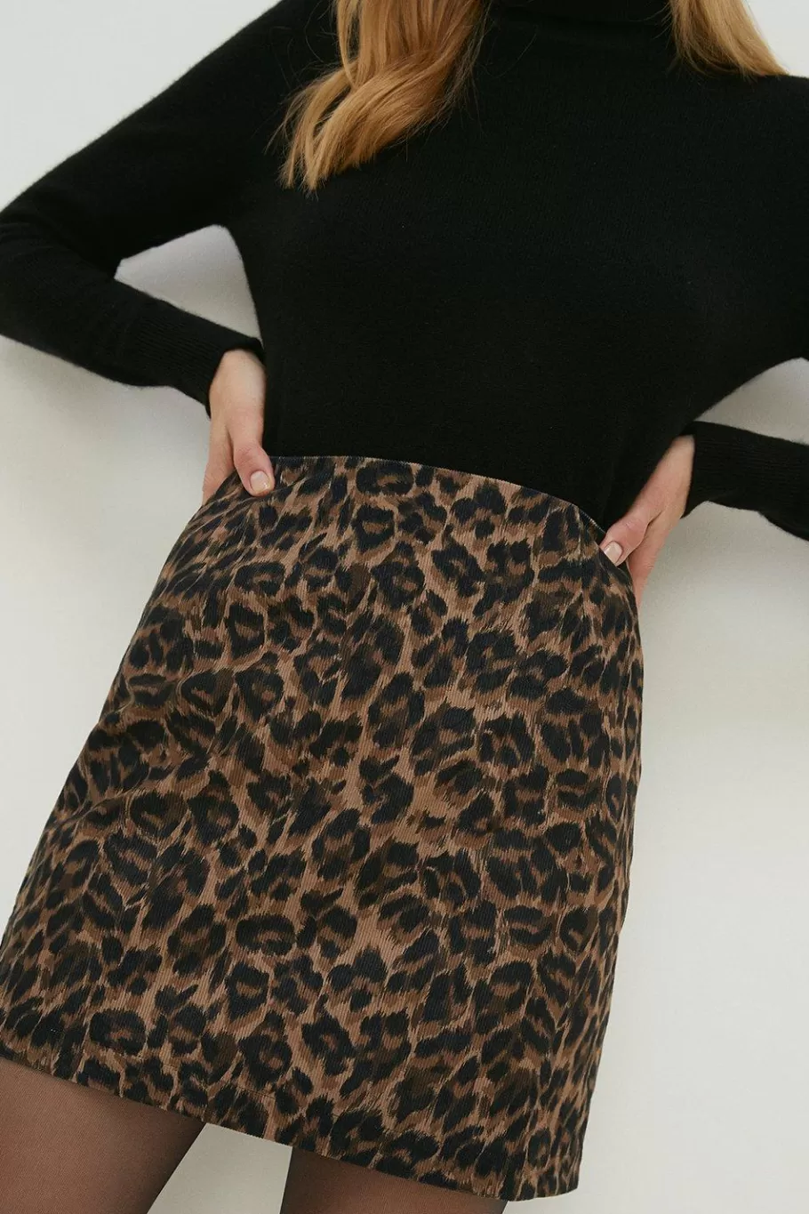 Oasis Printed Cord Mini Skirt Animal Online