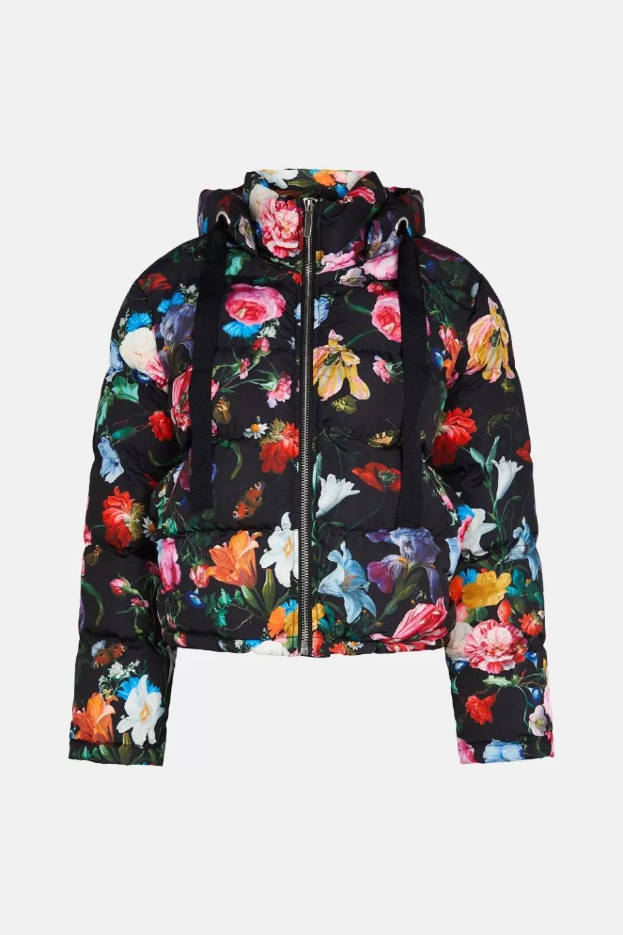 Oasis Printed Zip Through Padded Coat Multi New