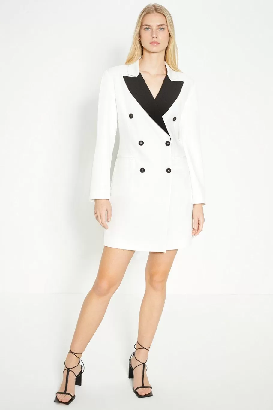 Oasis Rachel Stevens Contrast Blazer Dress Mono Sale