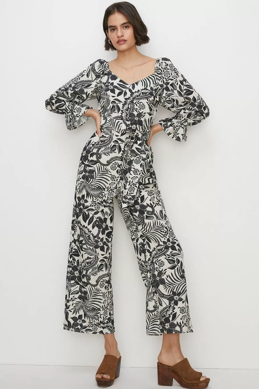 Oasis Rachel Stevens Paisley Floral Jumpsuit Mono Best