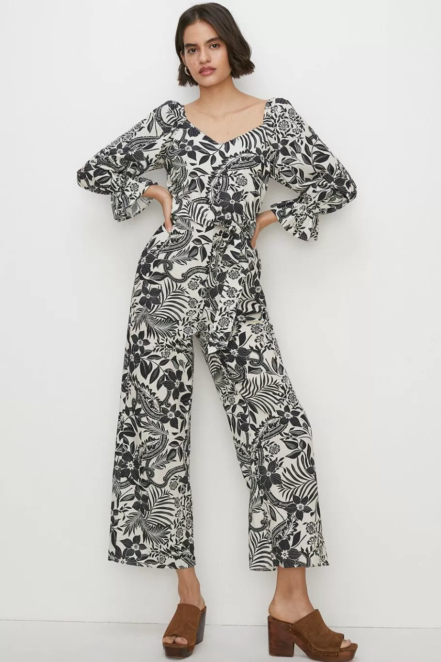 Oasis Rachel Stevens Petite Paisley Floral Jumpsuit Mono Store