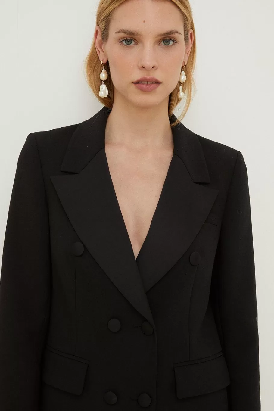 Oasis Rachel Stevens Premium Tuxedo Blazer Black Cheap