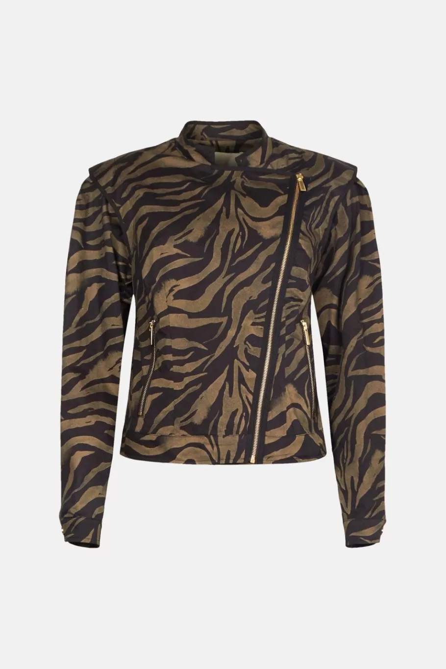 Oasis Rachel Stevens Zip Through Print Coat Zebra New