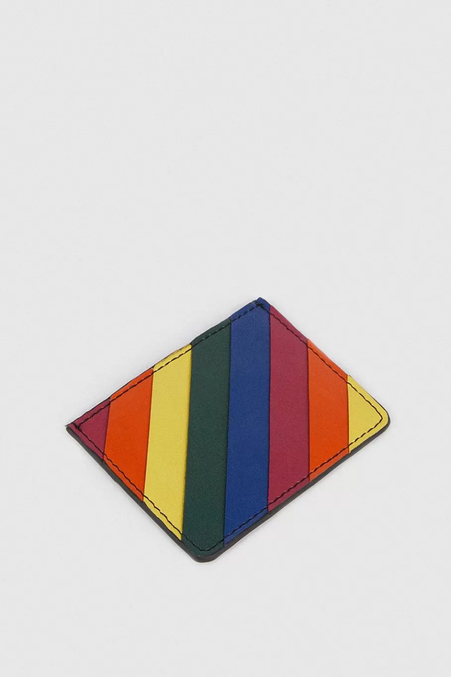 Oasis Real Leather Rainbow Panelled Cardholder Multi Cheap