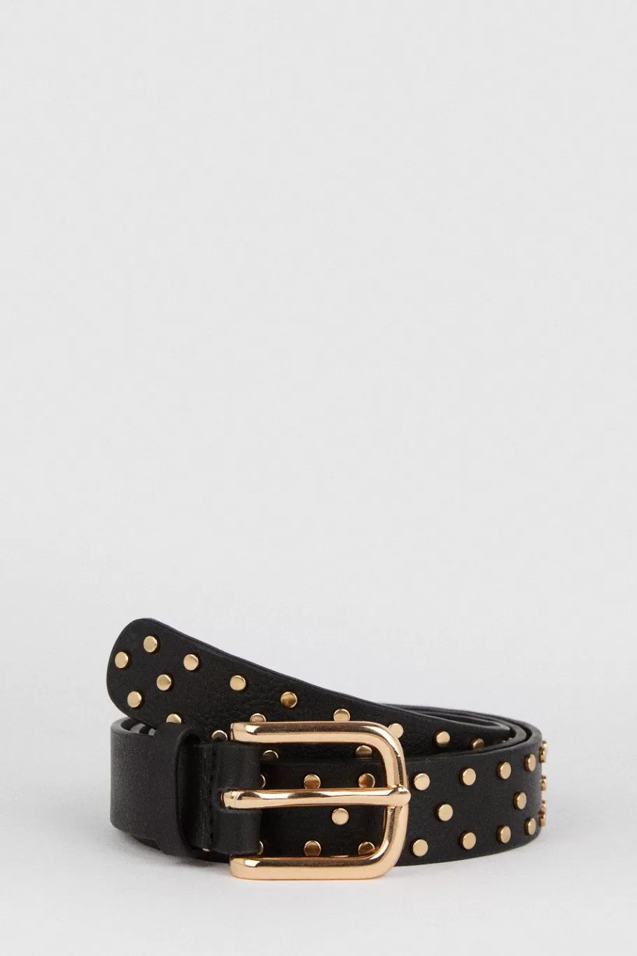 Oasis Real Leather Studded Belt Black New