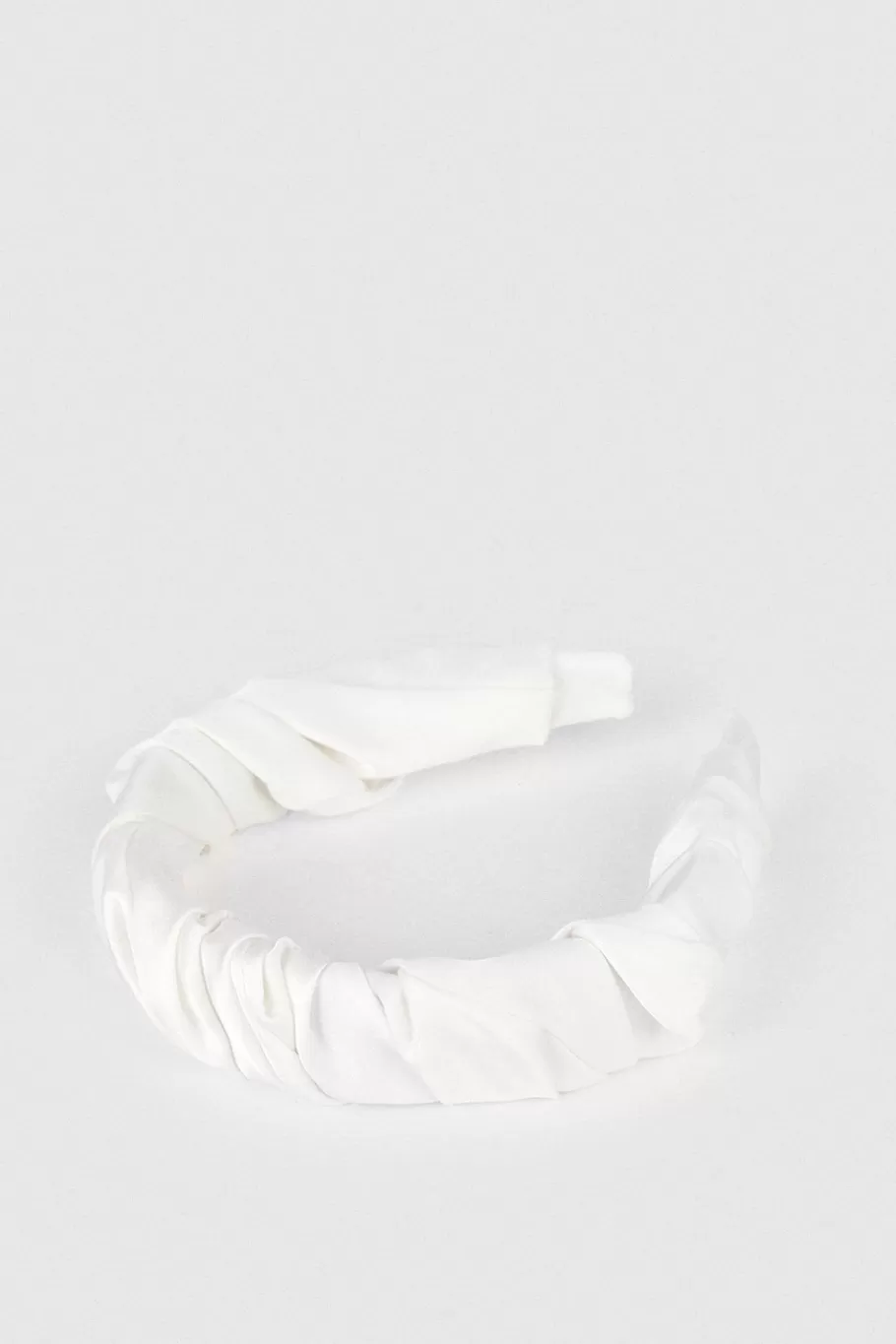 Oasis Satin Ruched Headband Off White Fashion