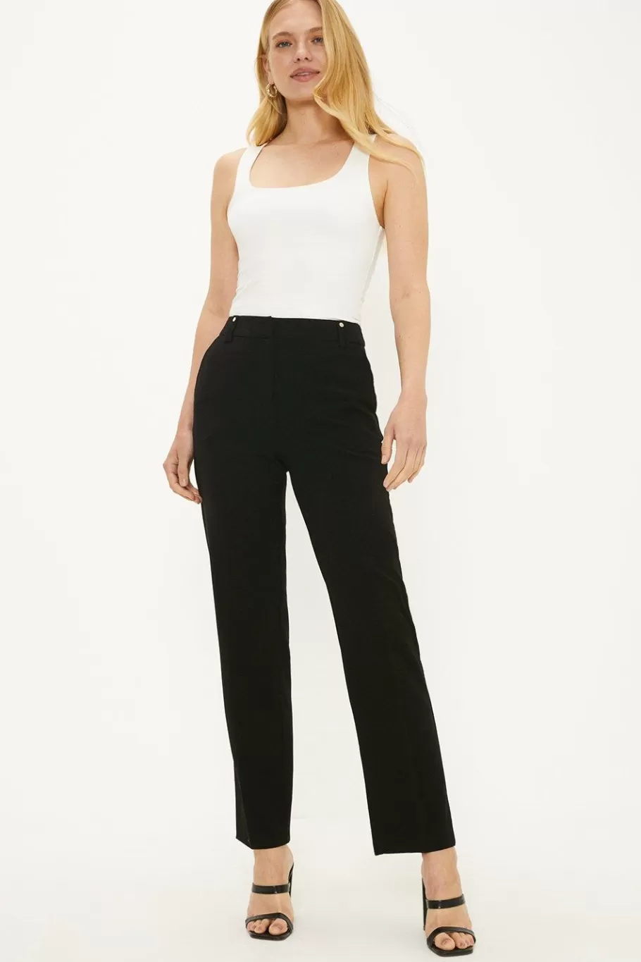 Oasis Straight Leg Trouser Black Cheap