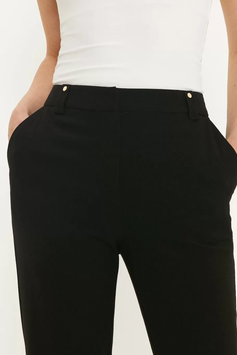 Oasis Straight Leg Trouser Black Cheap